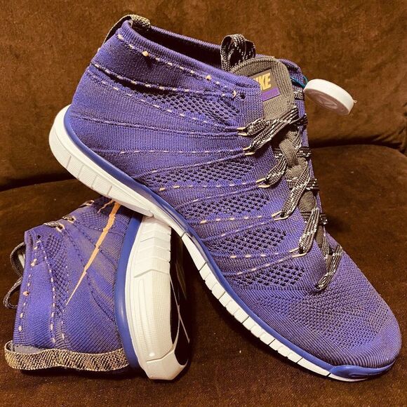 Mint Nike Flyknit Chukka boot sneaker purple mens 11 US 45 EUR rare colorway - Picture 2 of 16